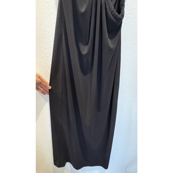 Zara Women’s Size Large Black Side Cut Out MIDI Dress - Picture 4 of 9